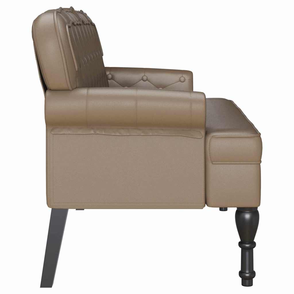 Chesterfield Bank Braun 119,5 x 64,5 x 75 cm Kunstleder
