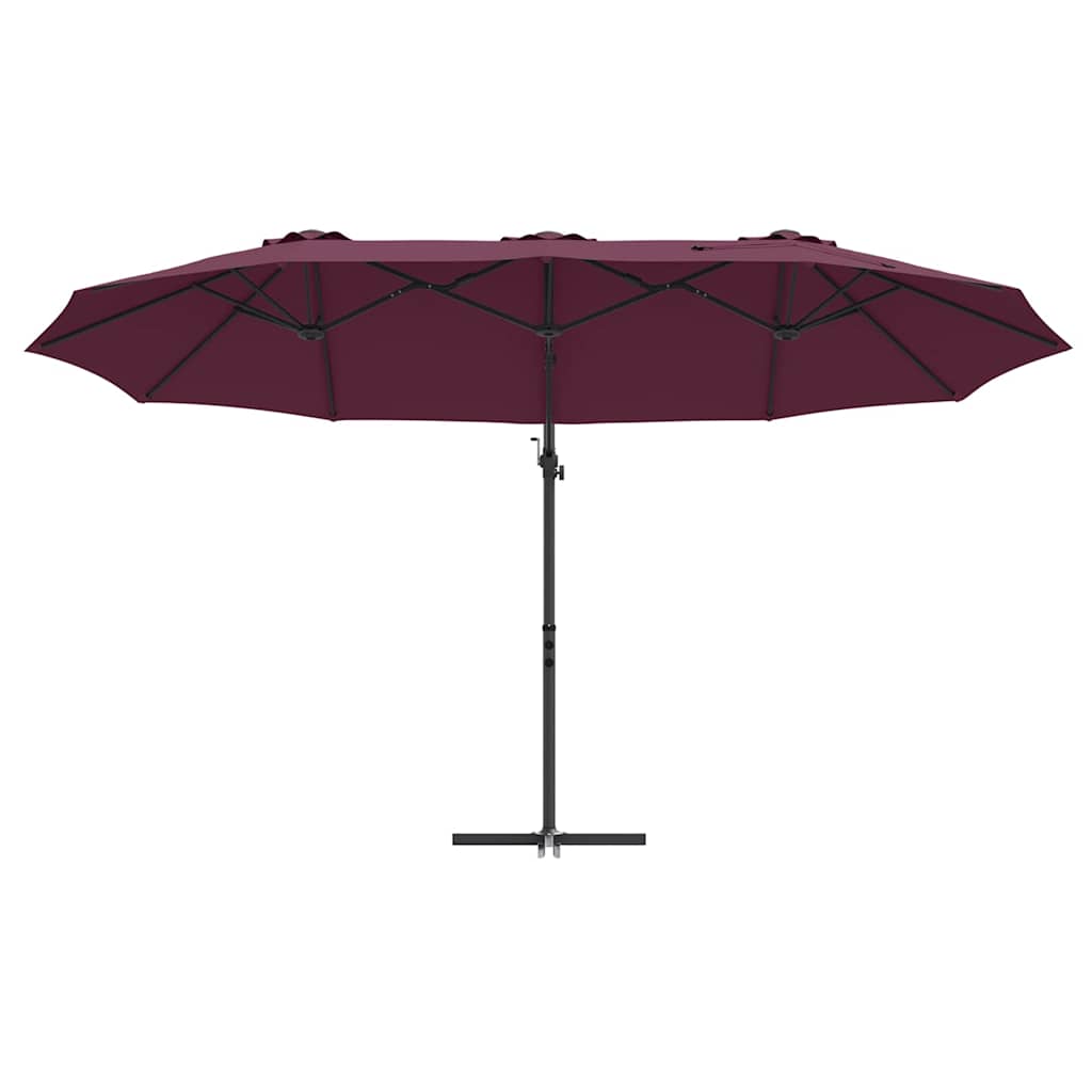 Sonnenschirm Sand 372 x 198 x 243 cm Polyester und Aluminium