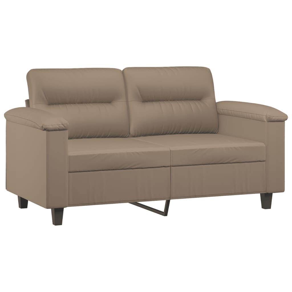 2-Sitzer-Sofa mit Zierkissen Weinrot 120 cm Kunstleder