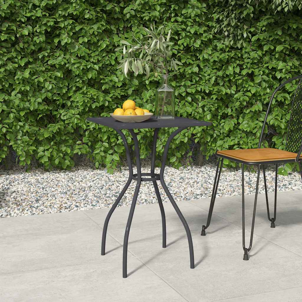 Gartentisch Anthrazit 100x100x72 cm Stahlgitter
