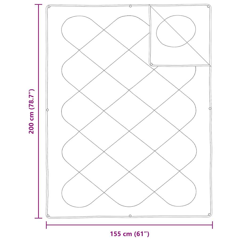 2-in-1 Bettdecke Weiß 135 x 200 cm Polyester