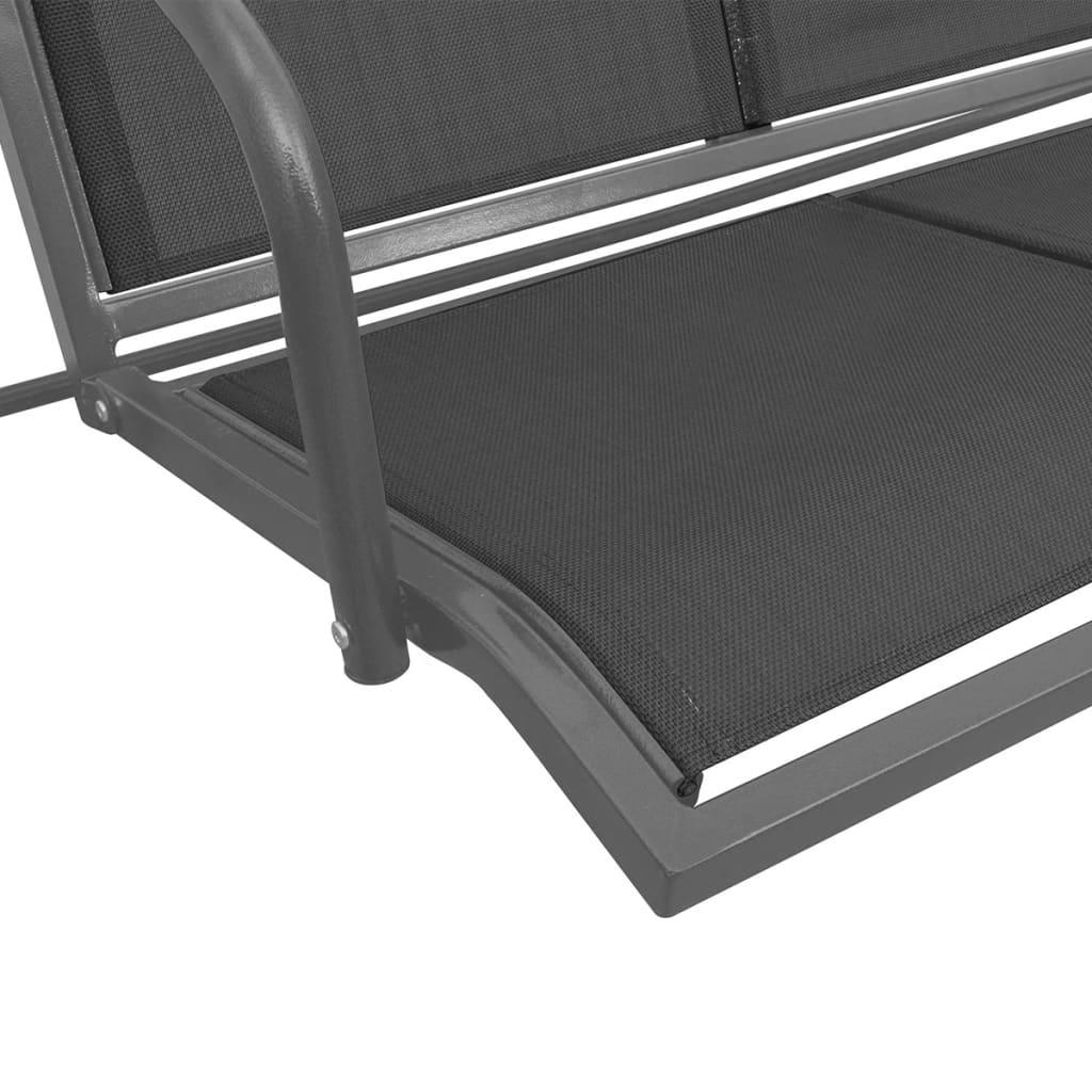 Hollywoodschaukel Grün 170 cm Textilene und Stahl