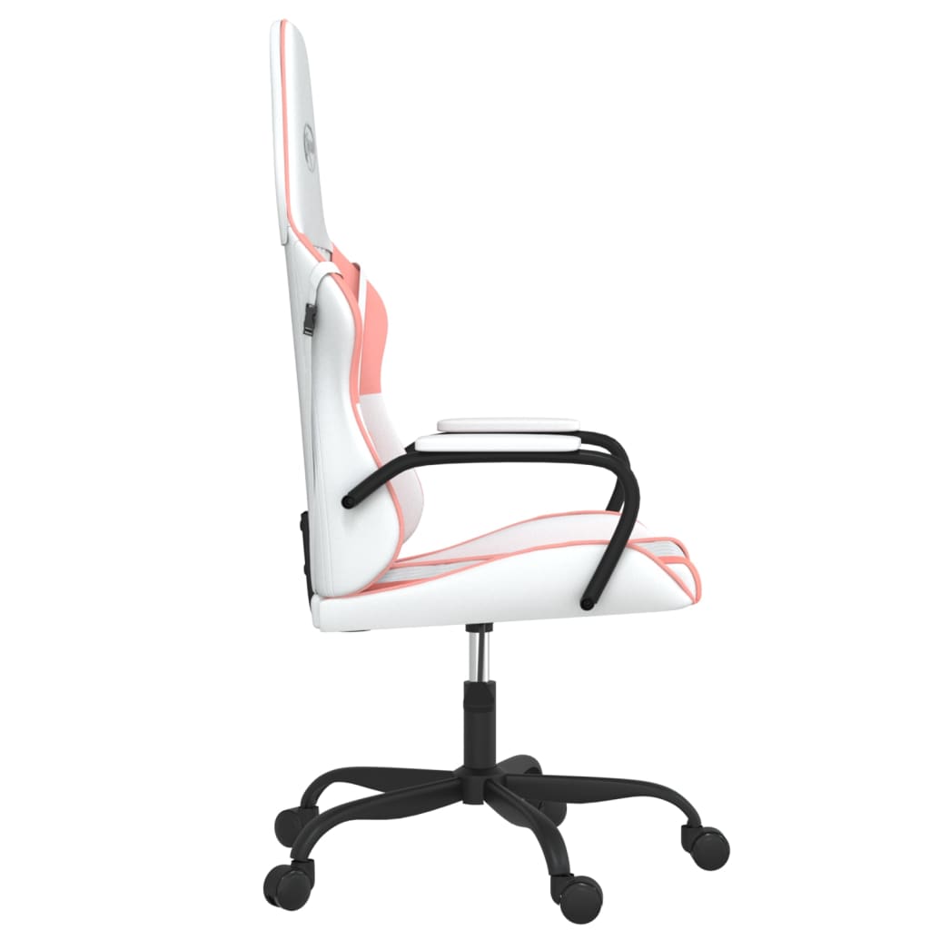 Gaming-Stuhl mit Massagefunktion Schwarz und Blau Kunstleder