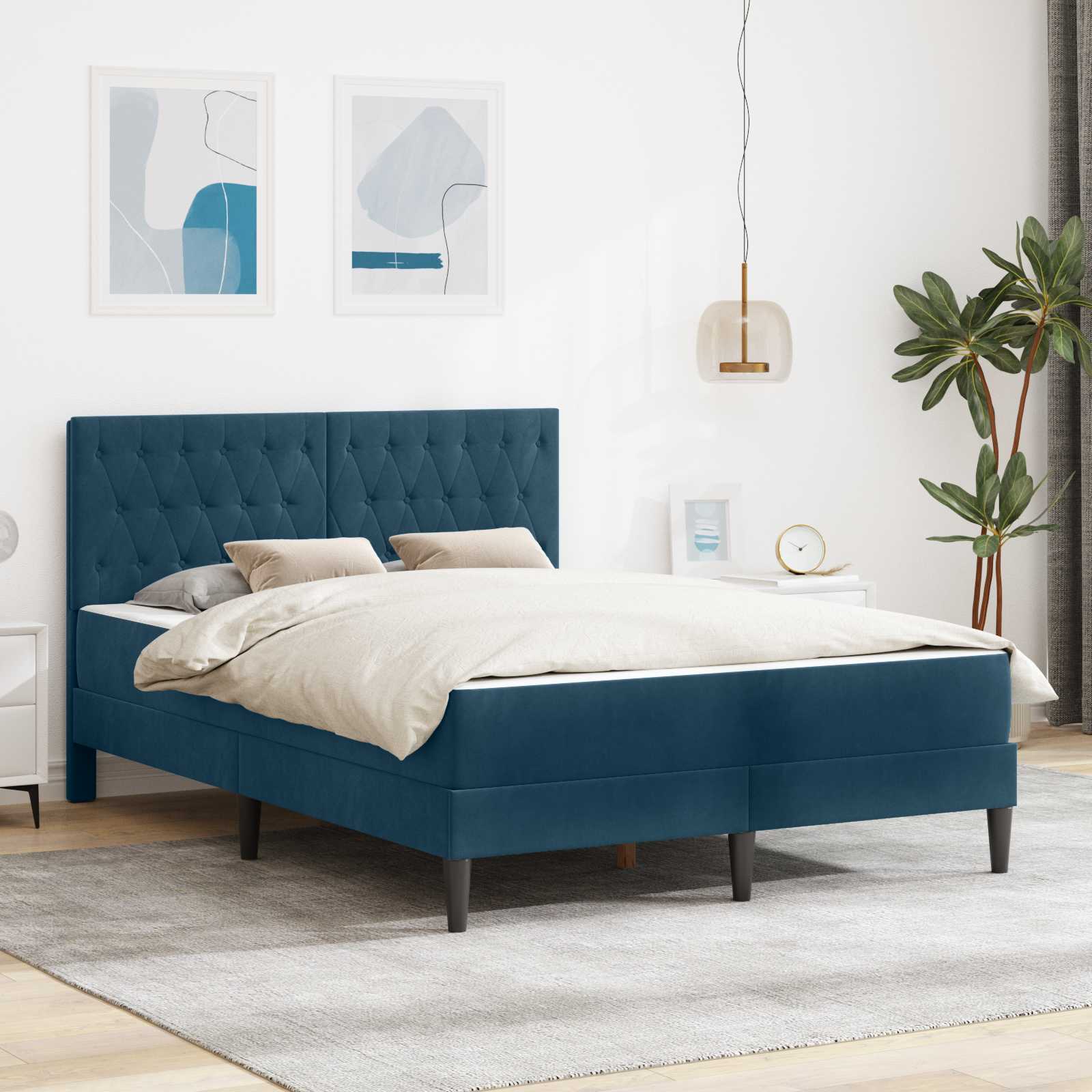 Bettgestell mit Matratze mit Kopfteil Hellgrau 80 x 200 cm Samt