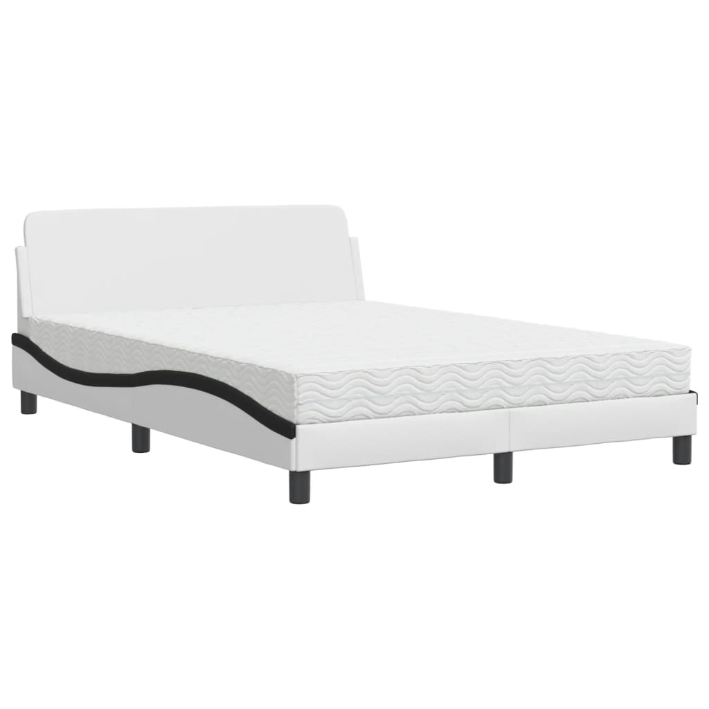 Bett mit Matratze "Dover" Schwarz 80x200 cm Kunstleder