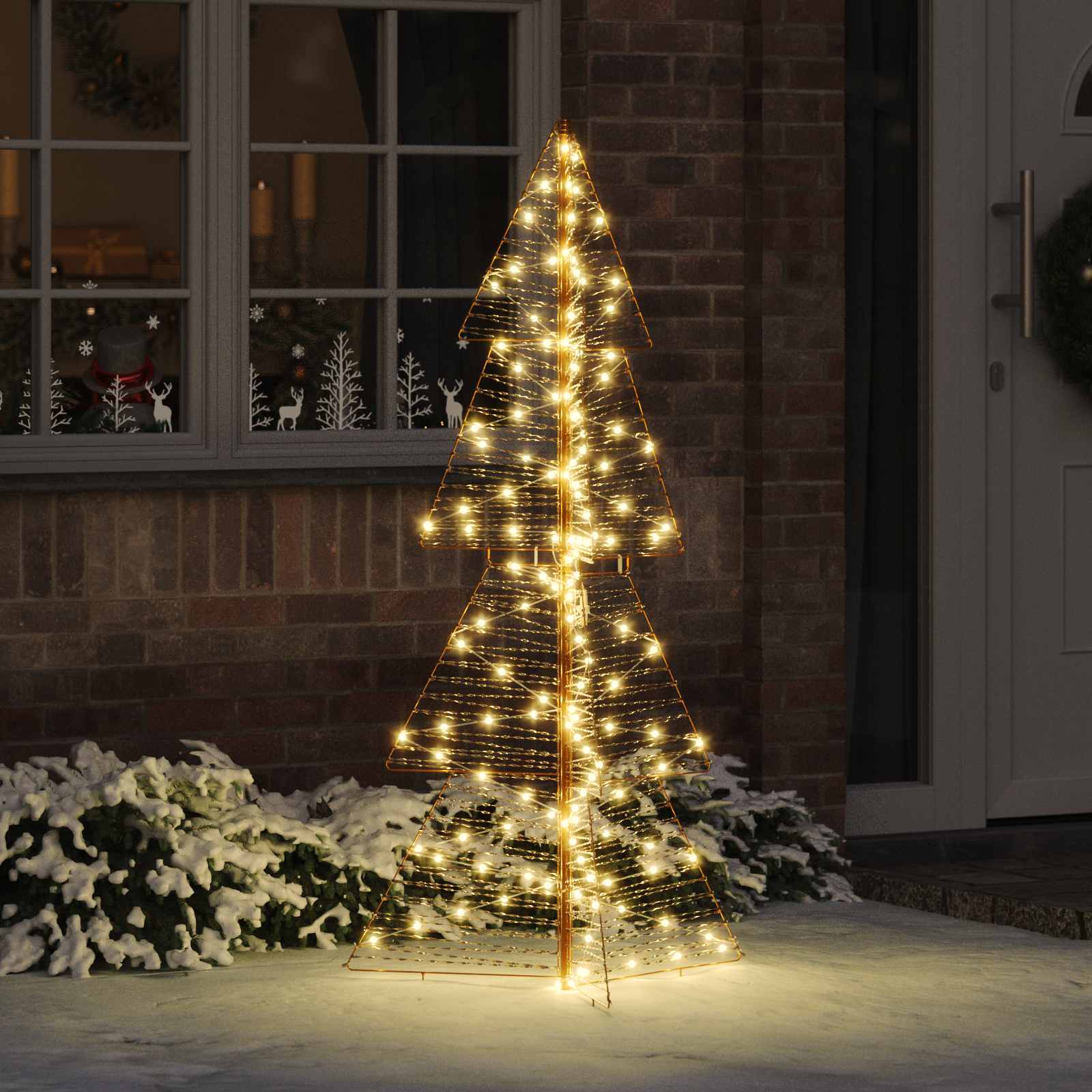 Weihnachtsbaum mit 100 LEDs Warmes Weiß 120 cm PET