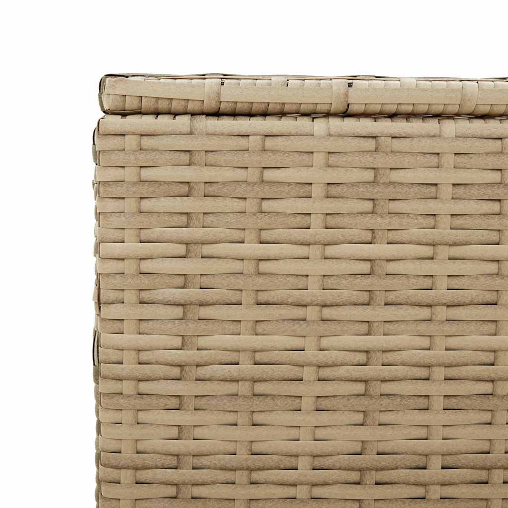 Gartentruhe Schwarz 283L Poly Rattan