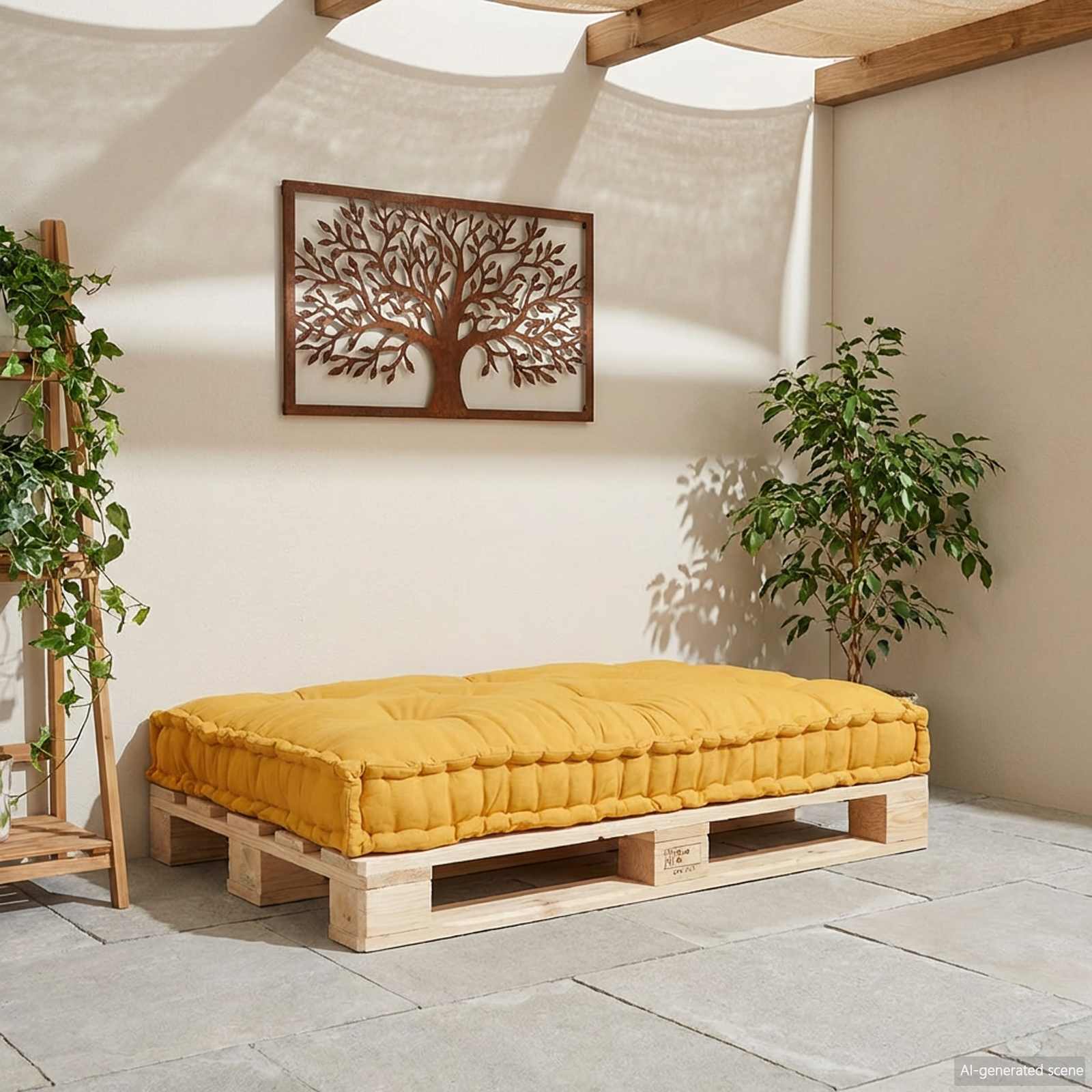 Palettensofa-Auflage Mehrfarbig Stoff Patchwork