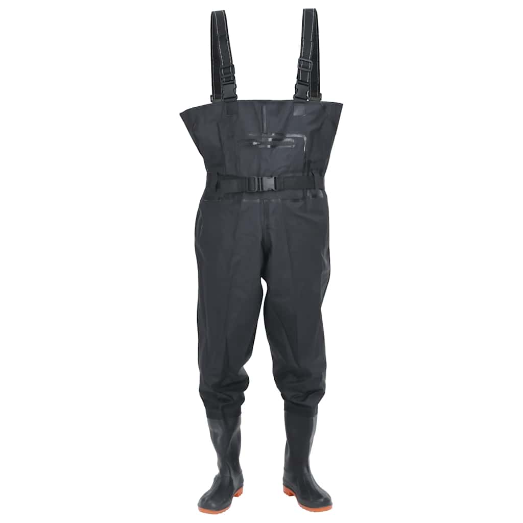 Wathose mit Stiefeln und Gürtel Dunkelgrün Größe 41