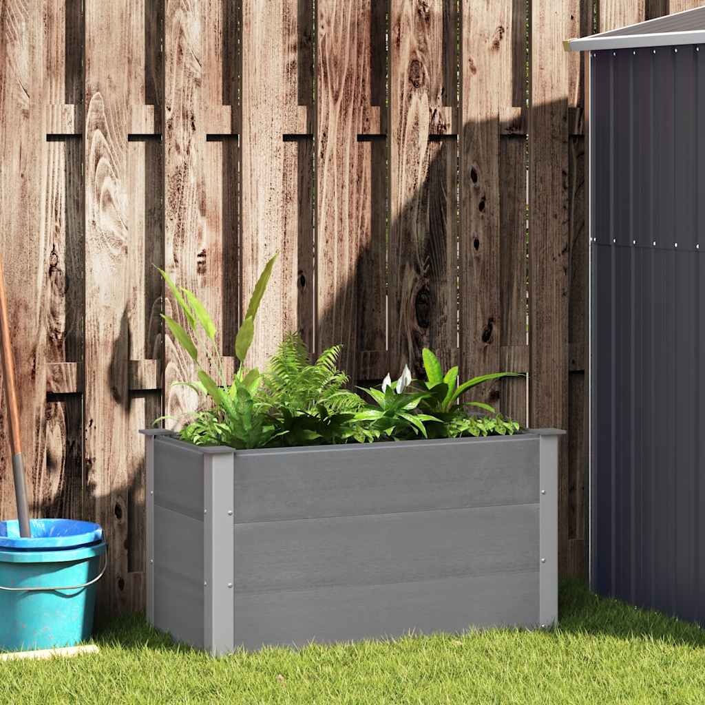 Garten-Hochbeet 200x50x54 cm WPC Grau