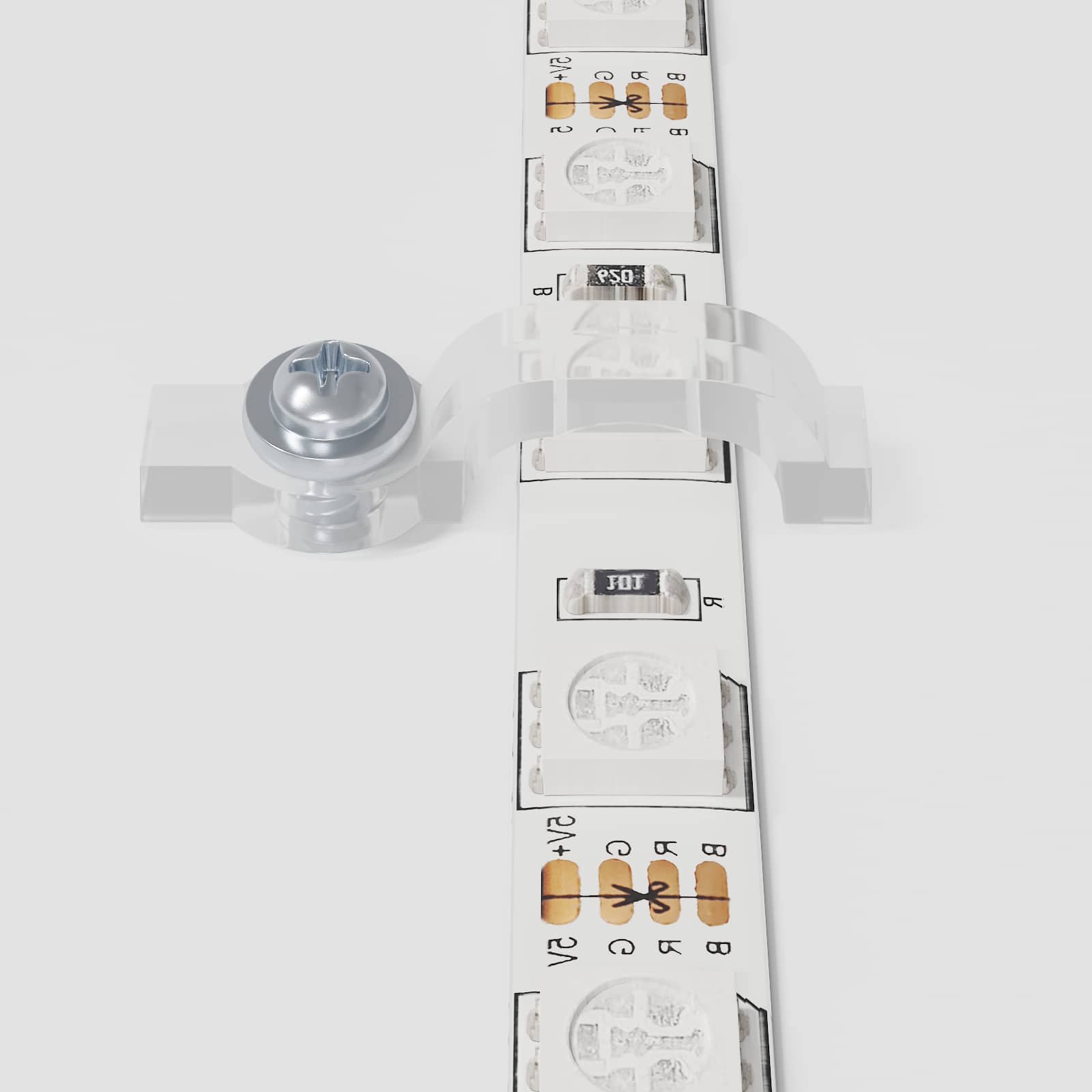 LED Streifen 2 pcs Schwarz und Transparent 3000 mm