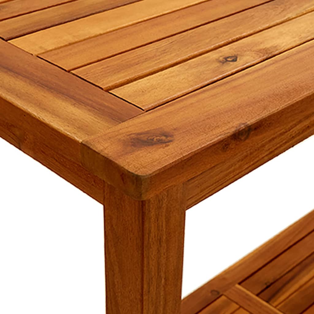 Gartenkonsole Tisch Helles Akazienholz 80 x 35 x 75 cm