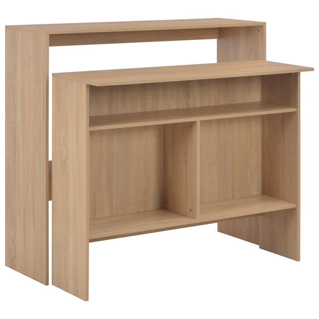 Bartisch mit 2 Tischplatten Weiß 130x40x120 cm