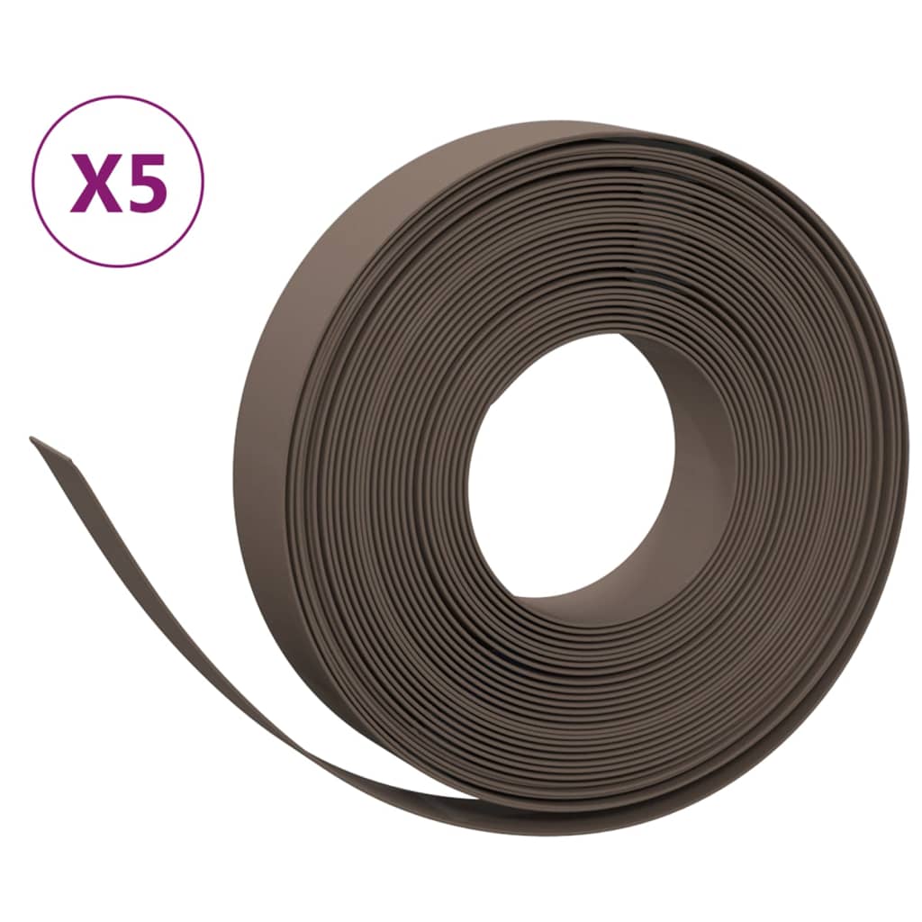 Gartenumrandung 25 m 10 cm PE Grau