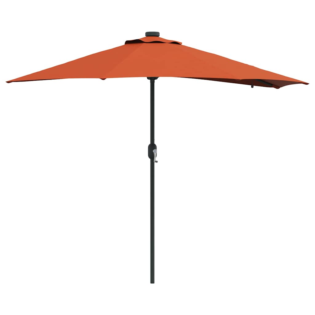 Garten-Sonnenschirm Sand 294 x 150 x 223 cm Polyester und Stahl