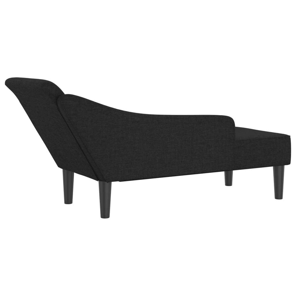 Chaiselongue mit Kissen Weinrot Stoff