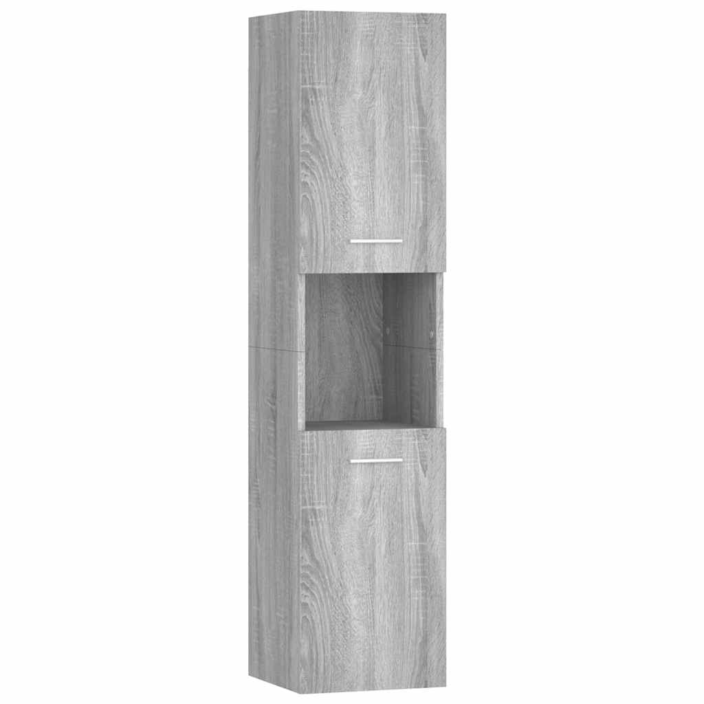 Badezimmerschrank Weiß 30x30x130 cm Holzwerkstoff