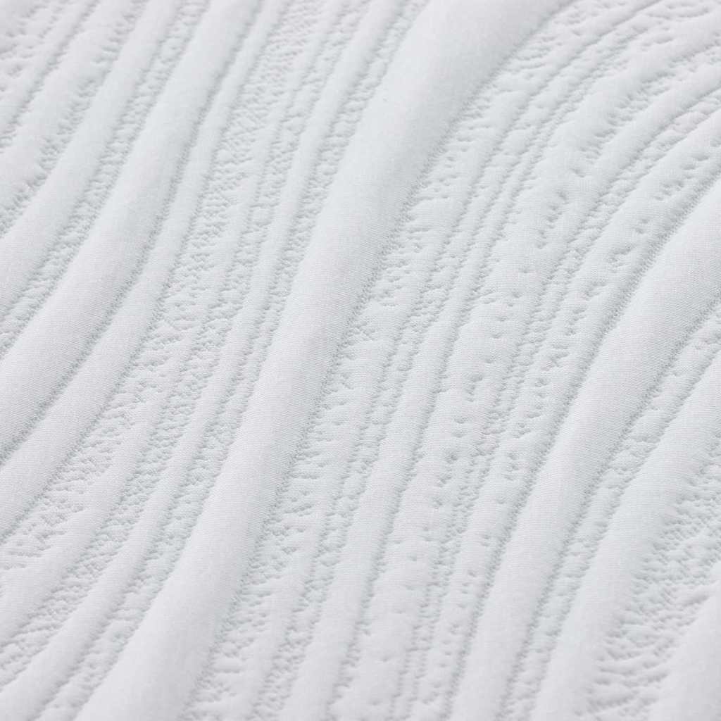 Matratze Weiß und Grau 80 x 160 cm Jacquard-Stoff