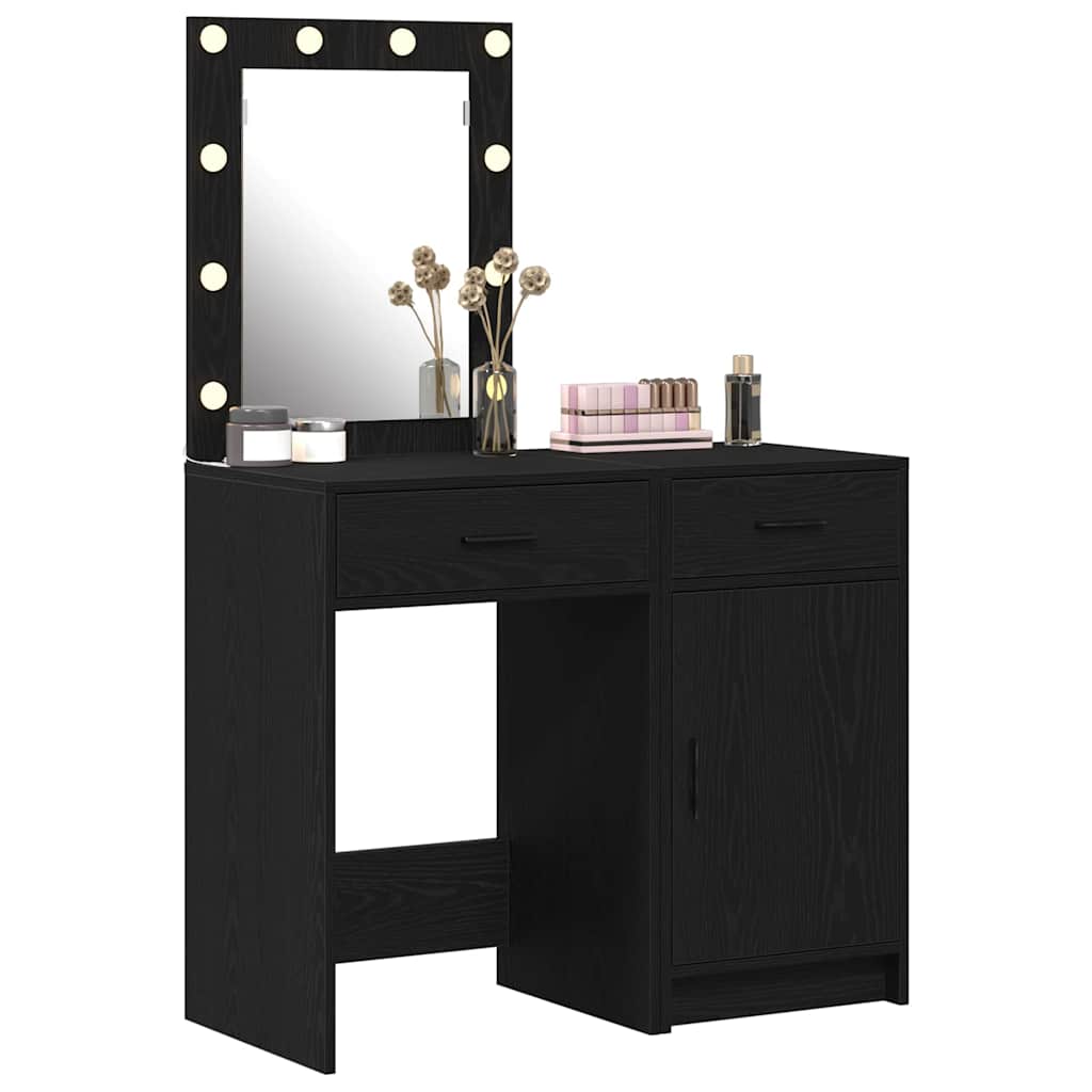 Schminktisch mit Tür 2 pcs Weiß 50 x 41 x 135 cm Holzwerkstoff