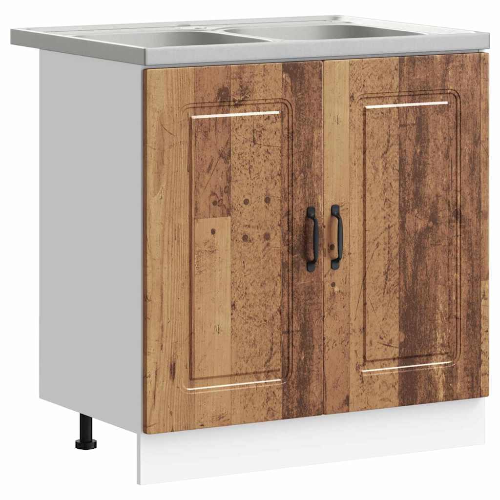 Küchenschrank Kalmar Weiß 80 x 46 x 81.5 cm Holzwerkstoff