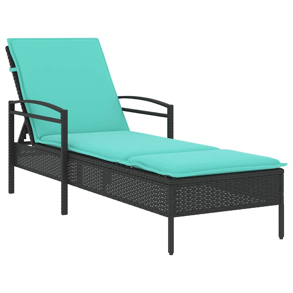 3-fach verstellbare Sonnenliege Poly-Rattan Braun
