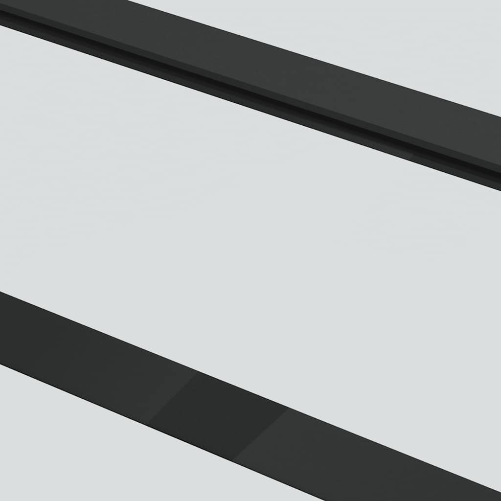 Schiebetür mit Beschlag Schwarz 76x205 cm ESG-Glas