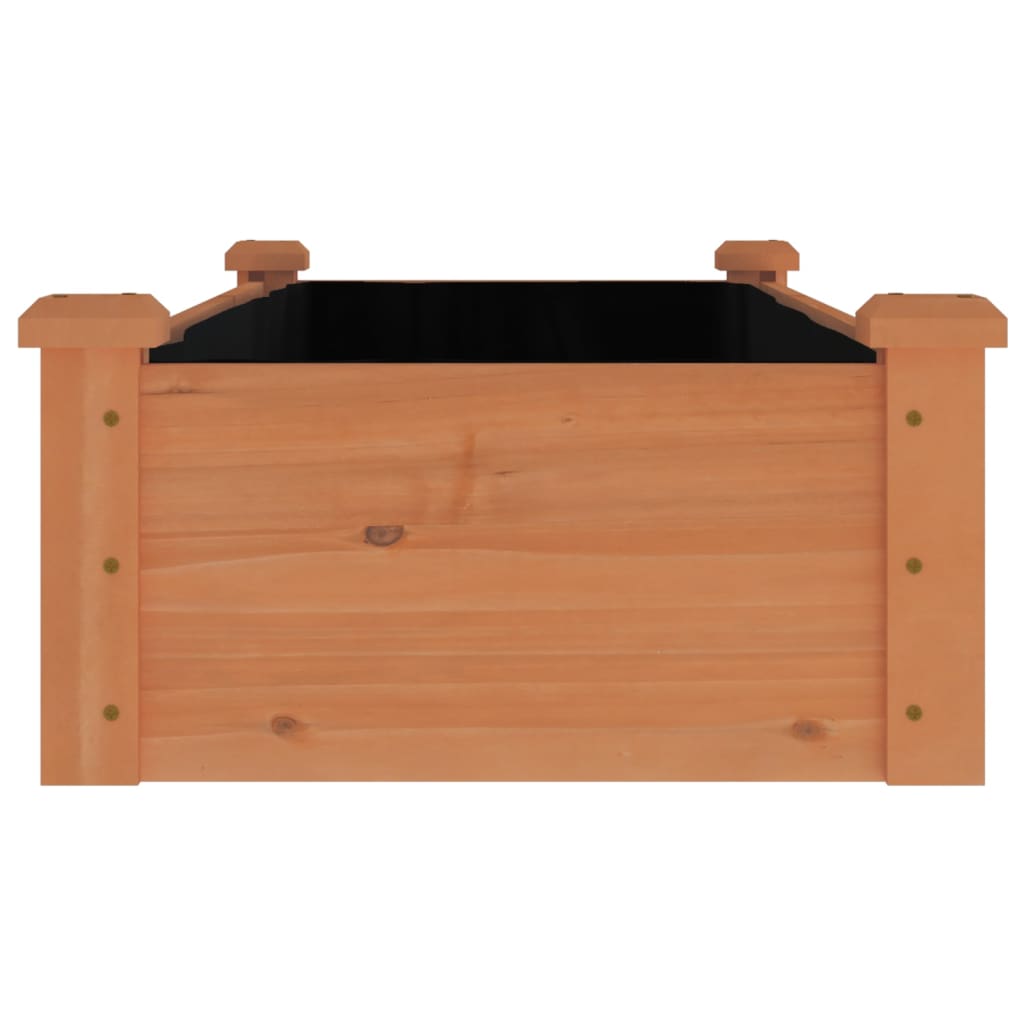 Hochbeet mit Einsatz Grau 120x45x25 cm Massivholz Tanne