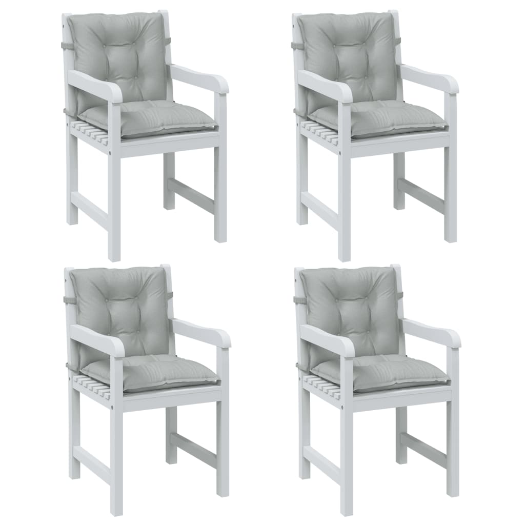 Niedriglehner-Auflagen 2 Stk Melange Anthrazit 100x50x7cm Stoff