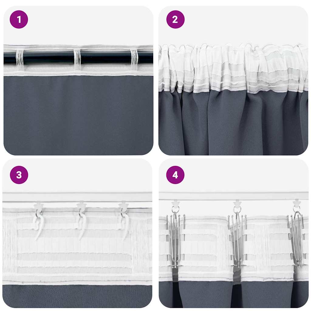Verdunkelungs-Vorhänge mit Ringen 2 pcs Beige 140 x 140 cm