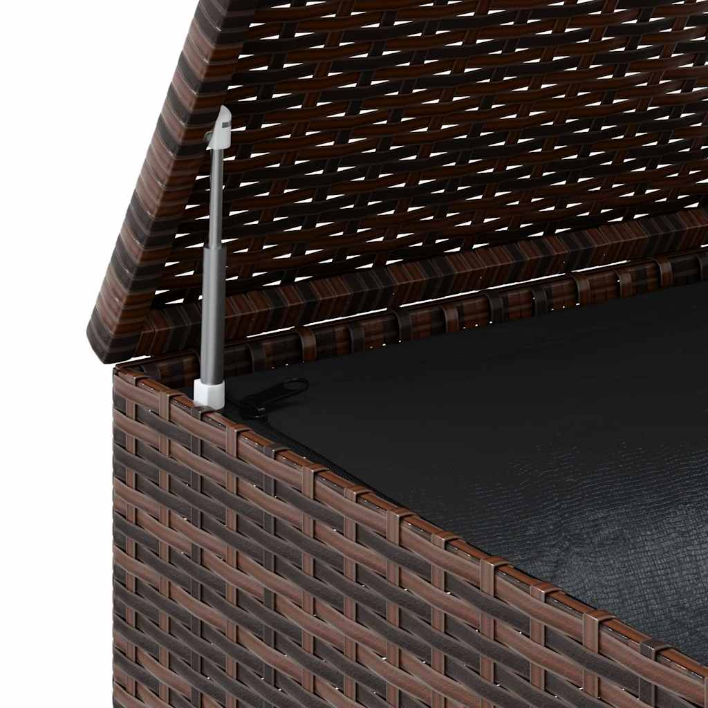 Garten-Kissenbox PE Rattan 100x49x103,5 cm Schwarz