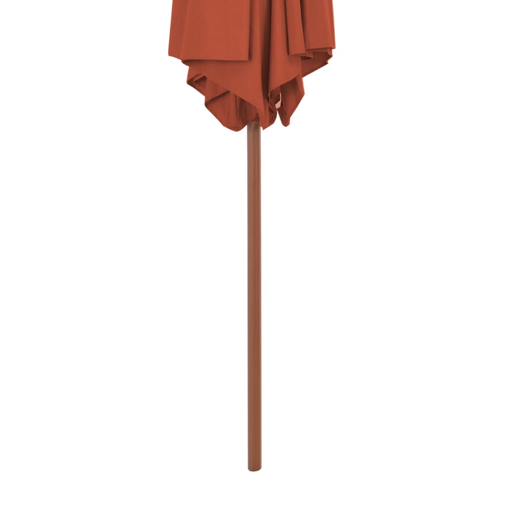 Sonnenschirm mit Holz-Mast 270 cm Blau