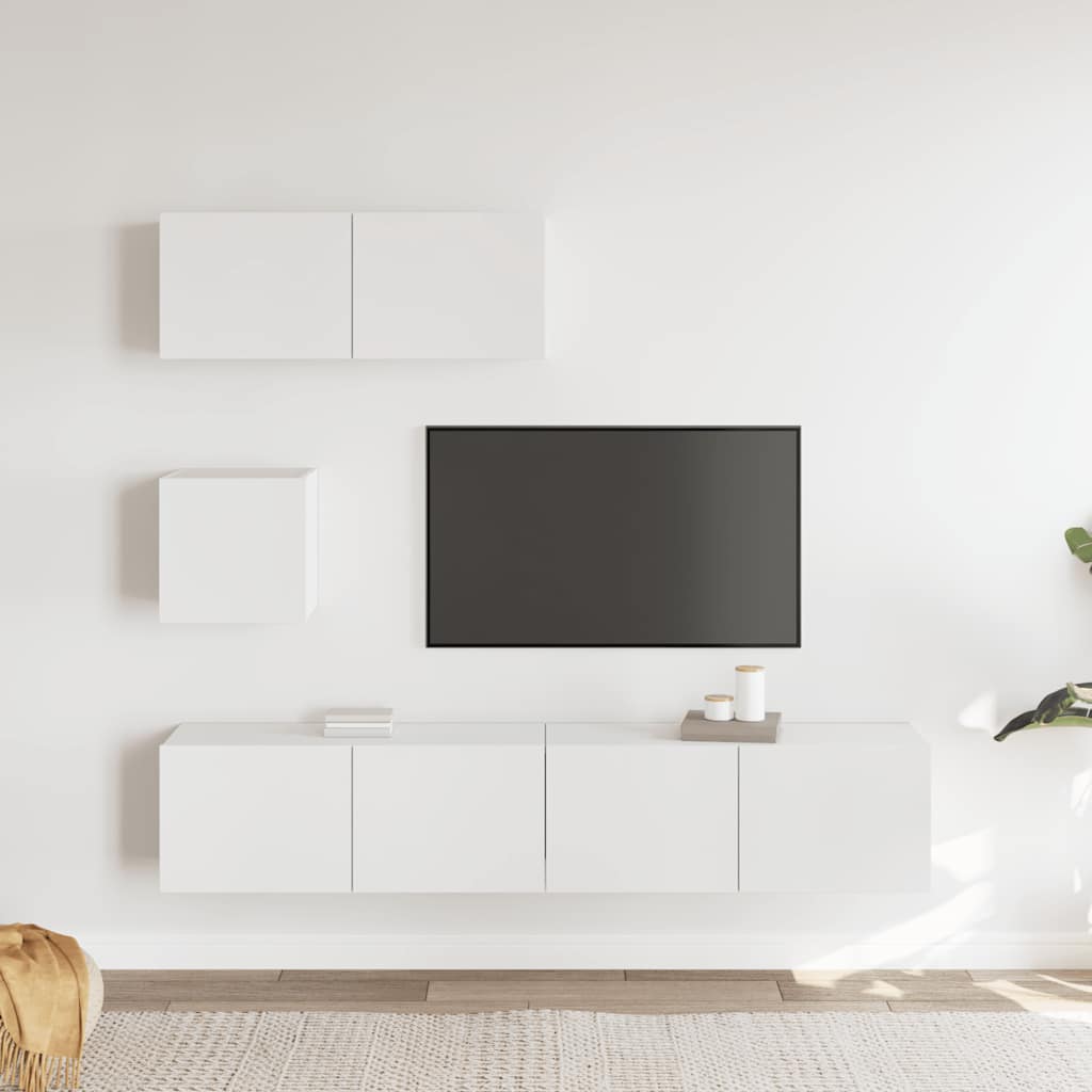 4-tlg. TV-Schrank-Set Sonoma-Eiche Holzwerkstoff