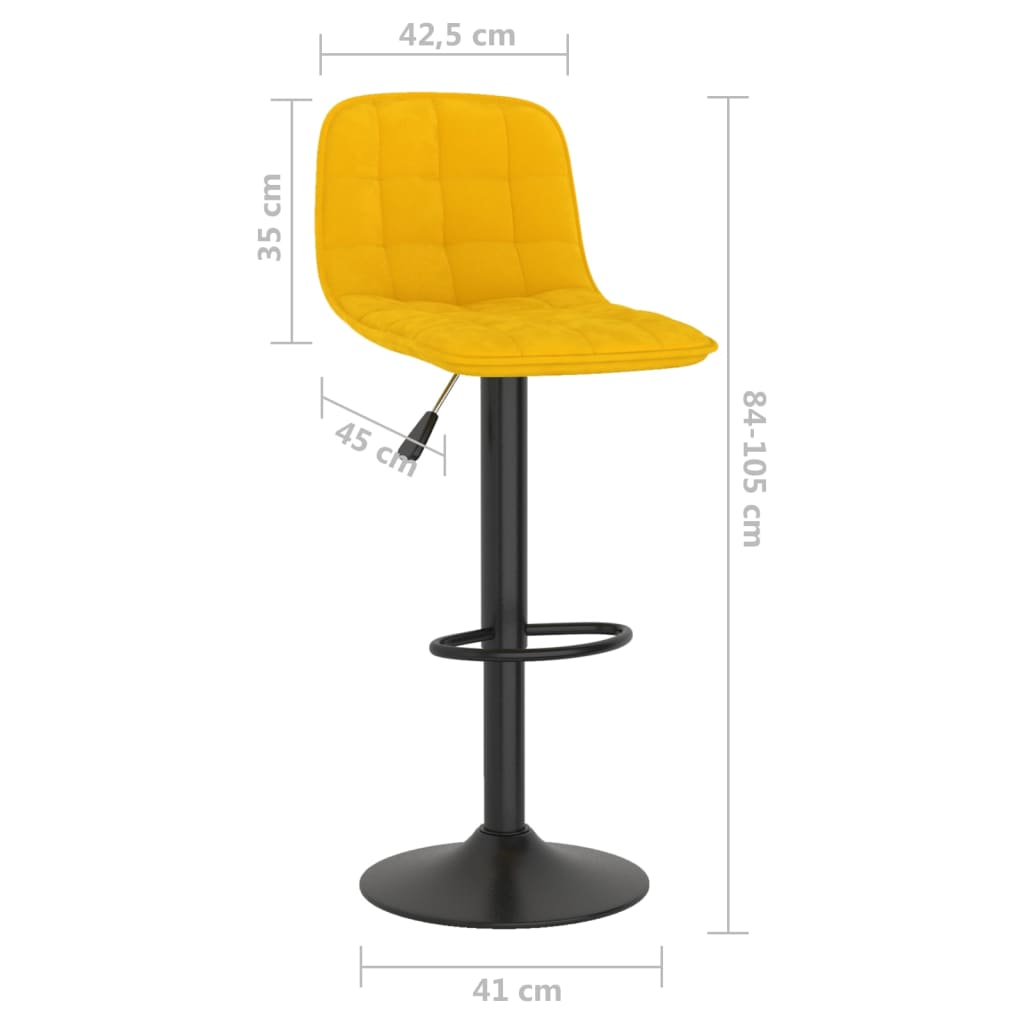 Barhocker 2 Stk. Hellgrün Samt