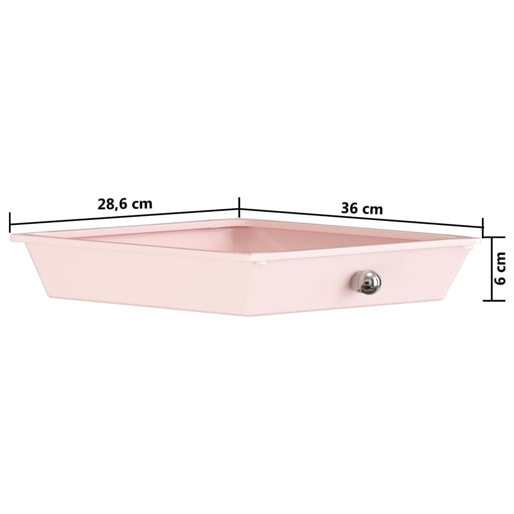 Schubladenwagen mit 4 Schubladen Rosa Kunststoff
