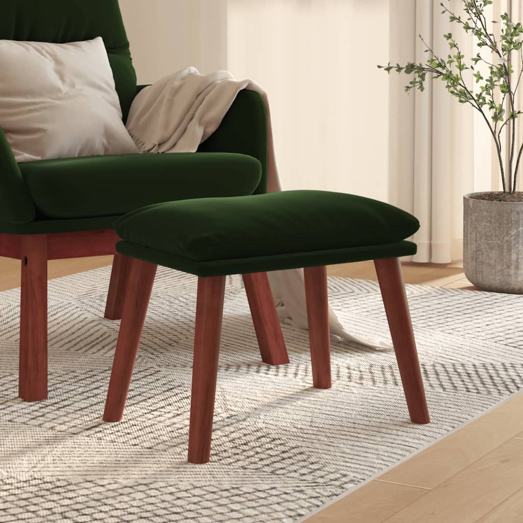 Fußhocker Hellgrau 45x29,5x35 cm Samt