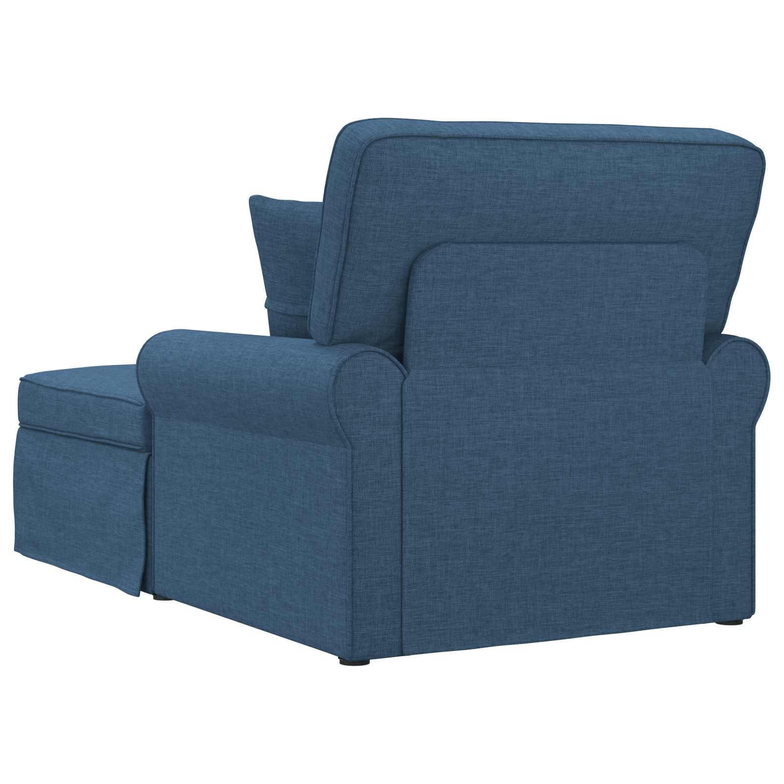Chaise Lounge mit Rock mit Kissen 3 pcs Hellgrau Stoff