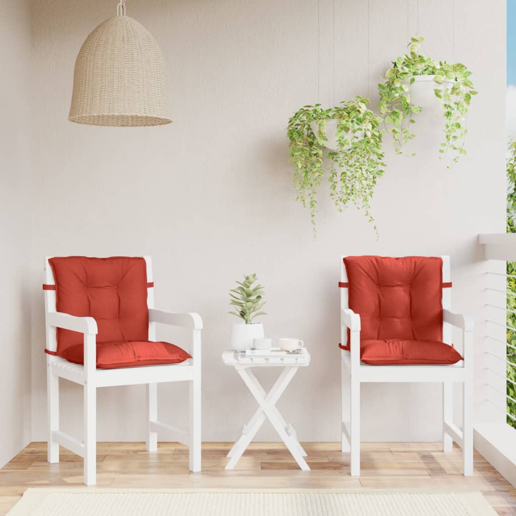 Niedriglehner-Auflagen 2 Stk Melange Anthrazit 100x50x7cm Stoff