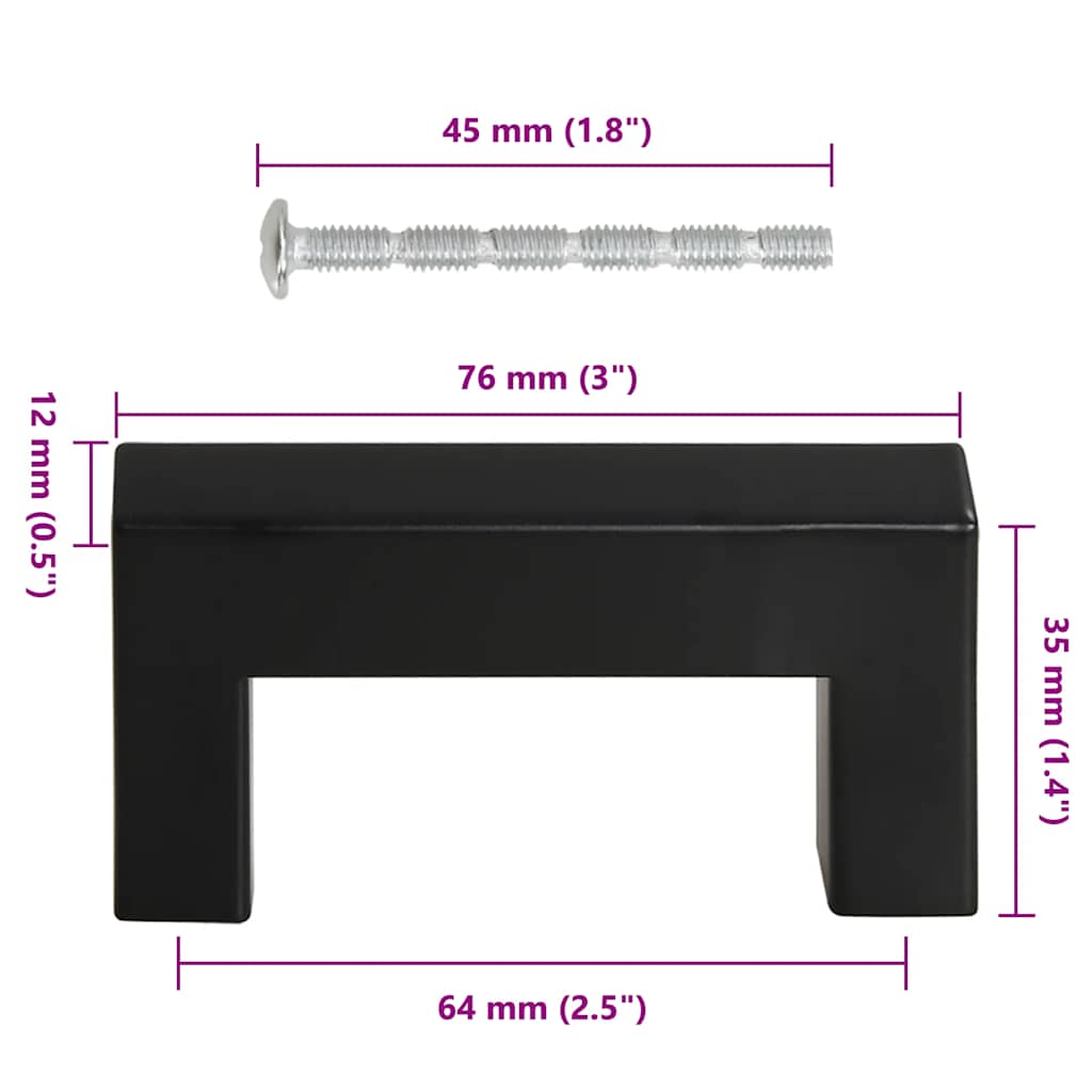 Möbelgriffe 10 Stk. Silbern 64 mm Edelstahl