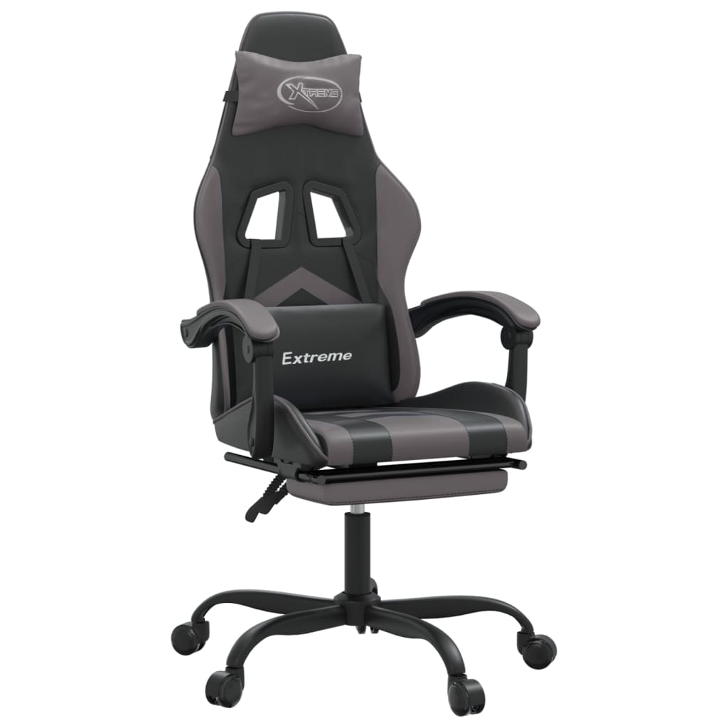Gaming-Stuhl Drehbar Schwarz und Rot Kunstleder