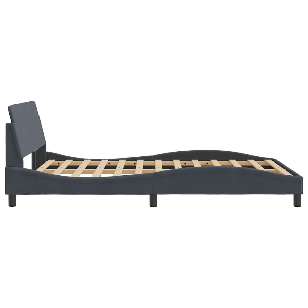Bettgestell "Dover" Hellgrau 80x200 cm Samt