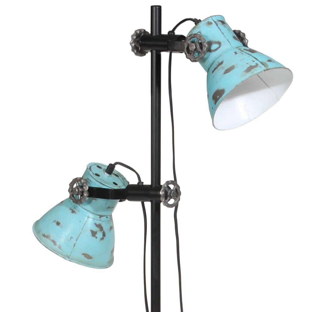 Stehlampe 2-flammig Silbern E27 Gusseisen