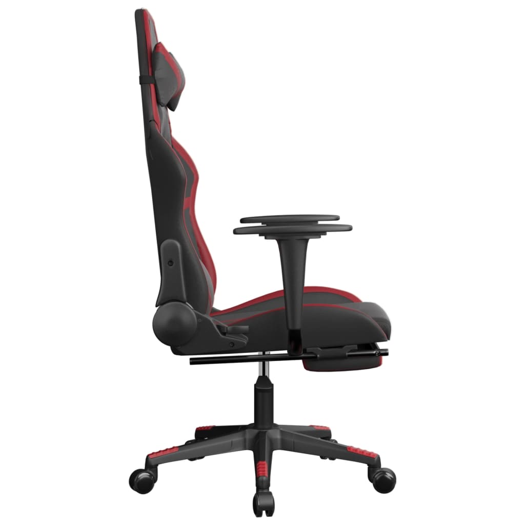 Gaming-Stuhl mit Massagefunktion Schwarz und Grün Kunstleder