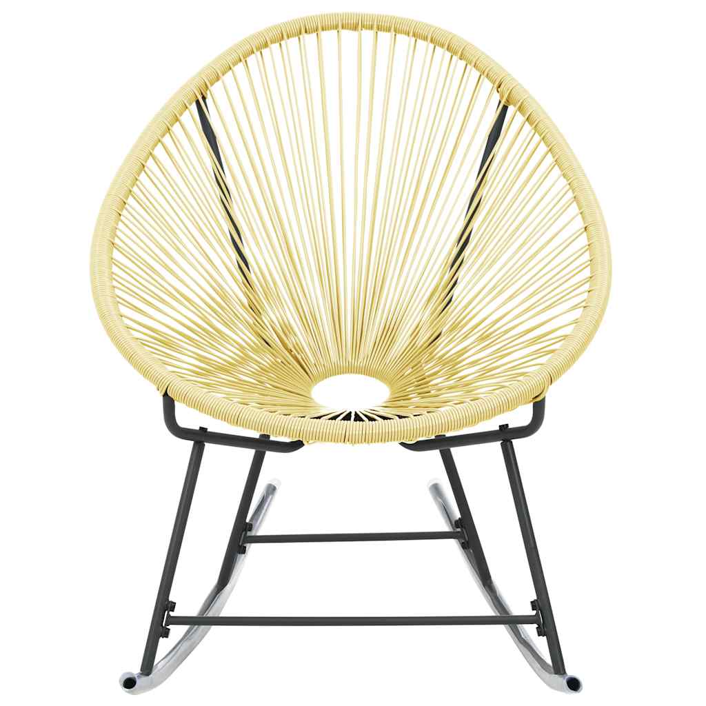 Garten-Schaukelstuhl Schwarz Poly Rattan