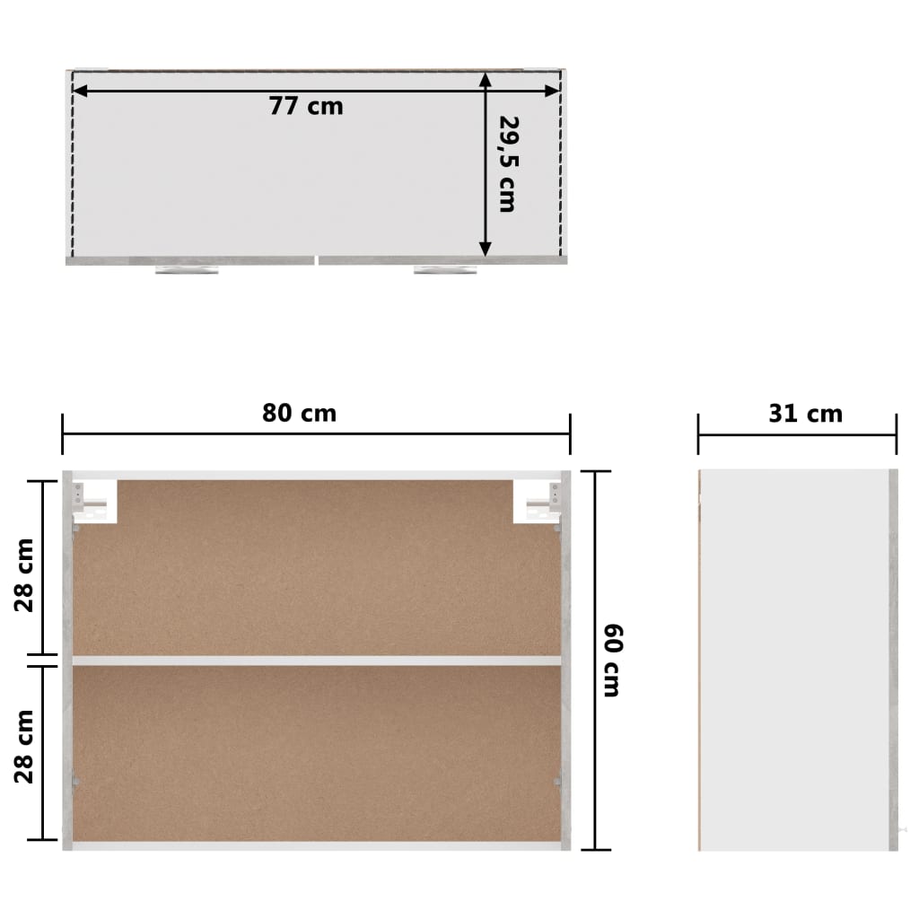 Spülenunterschrank Sonoma-Eiche 80x46x81,5 cm Holzwerkstoff