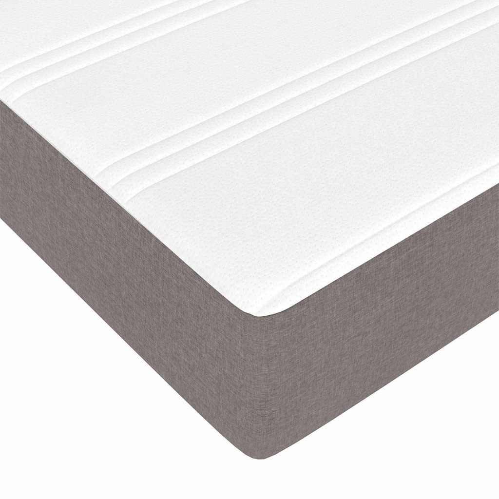 Aufbewahrungsbett mit Matratze Hellgrau 90 x 190 cm Polyester