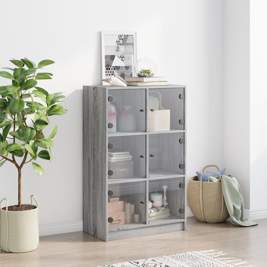 Bücherregal mit Türen Weiß 136x37x109 cm Holzwerkstoff