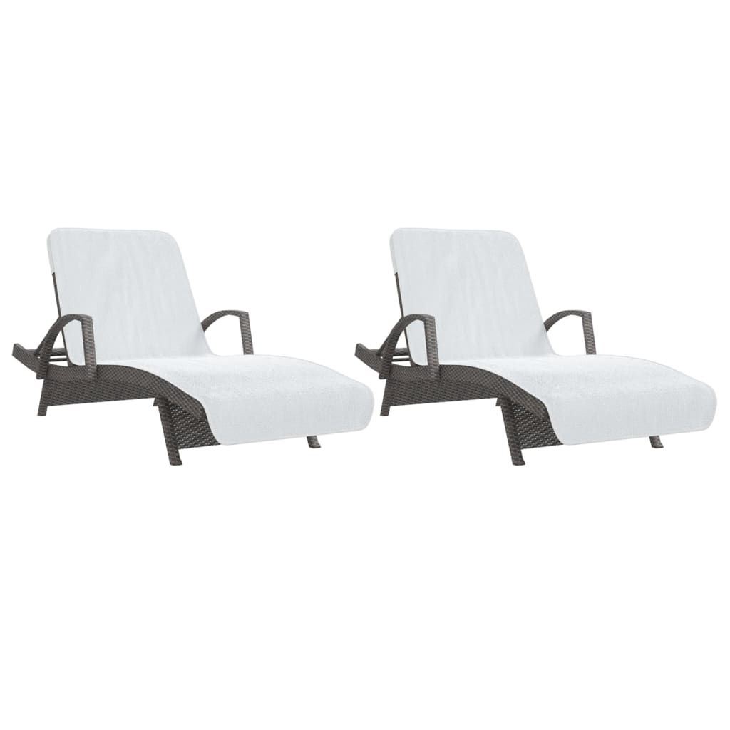 Strandtücher 4 Stk. Weiß 60x135 cm Stoff 400 GSM