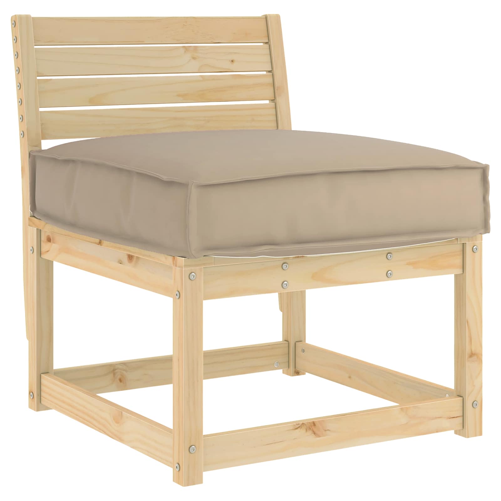 Kissen Anthrazit 60 x 60 x 12 cm Oxford-Stoff