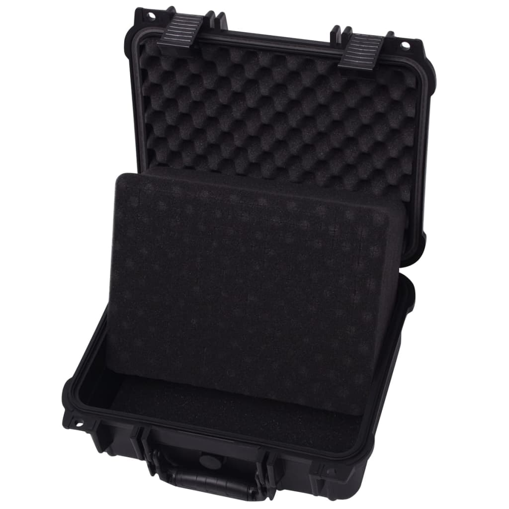 Koffer für Flugreise Tragbar Schwarz 46,5x21,5x17,5 cm PP
