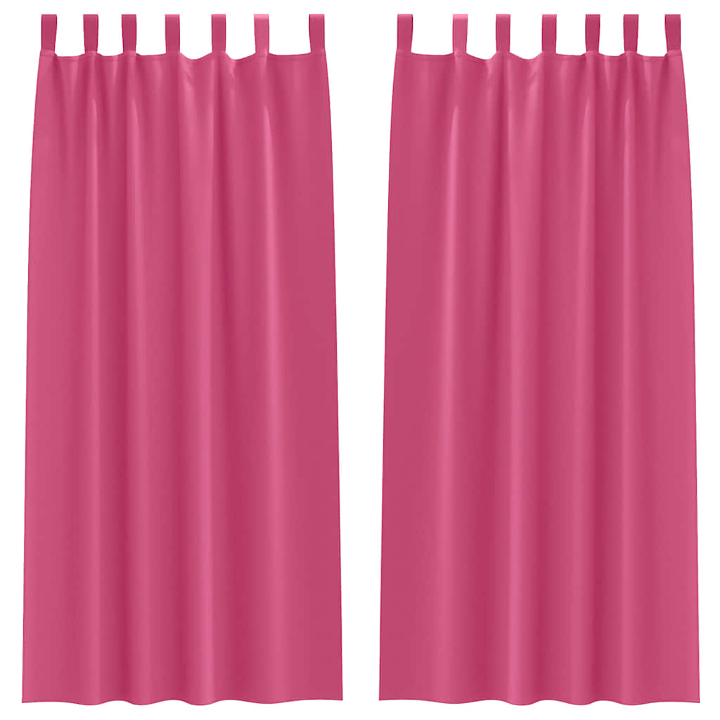 Verdunkelungs-Vorhänge mit Ringen 2 pcs Beige 140 x 140 cm